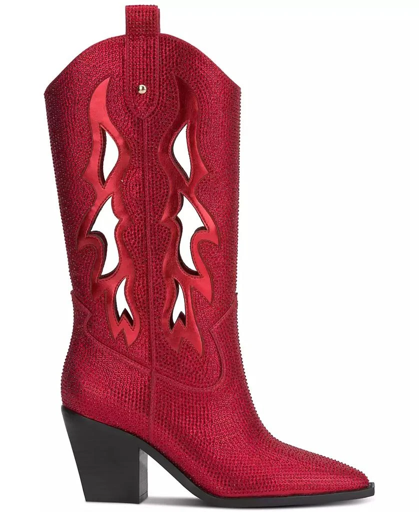 Jessica Simpson Women's Ginika Rhinestone Chop-Out Knee-High Cowboy Boots 2