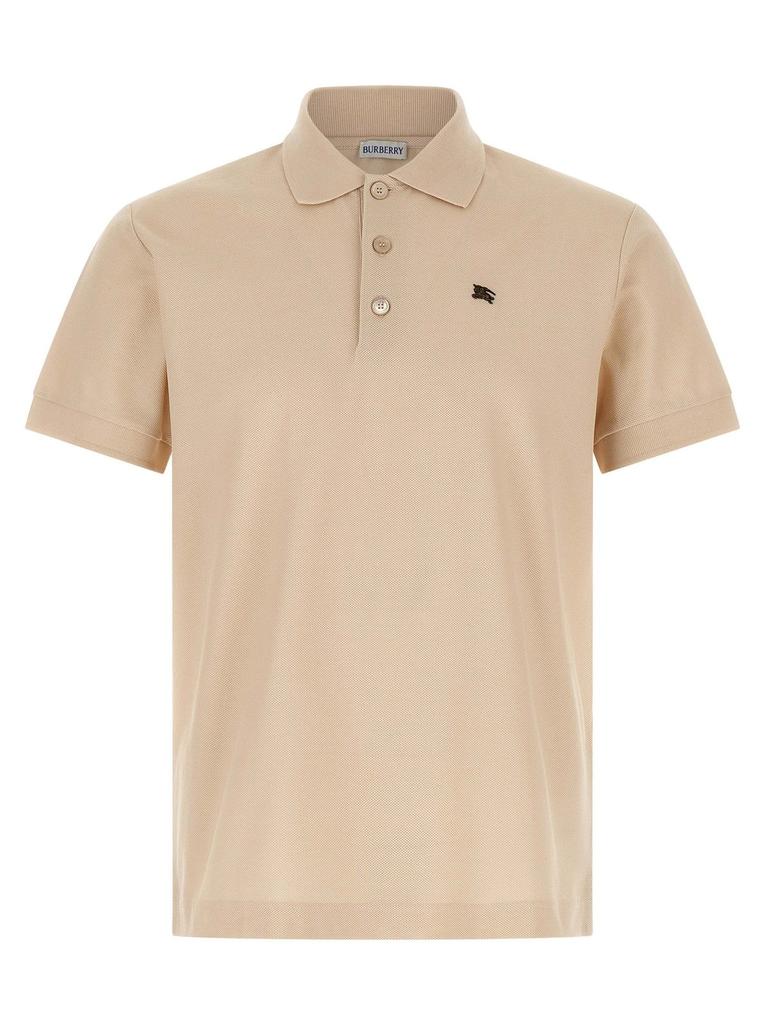 Shop Burberry Logo Embroidery Polo Shirt on Sale at