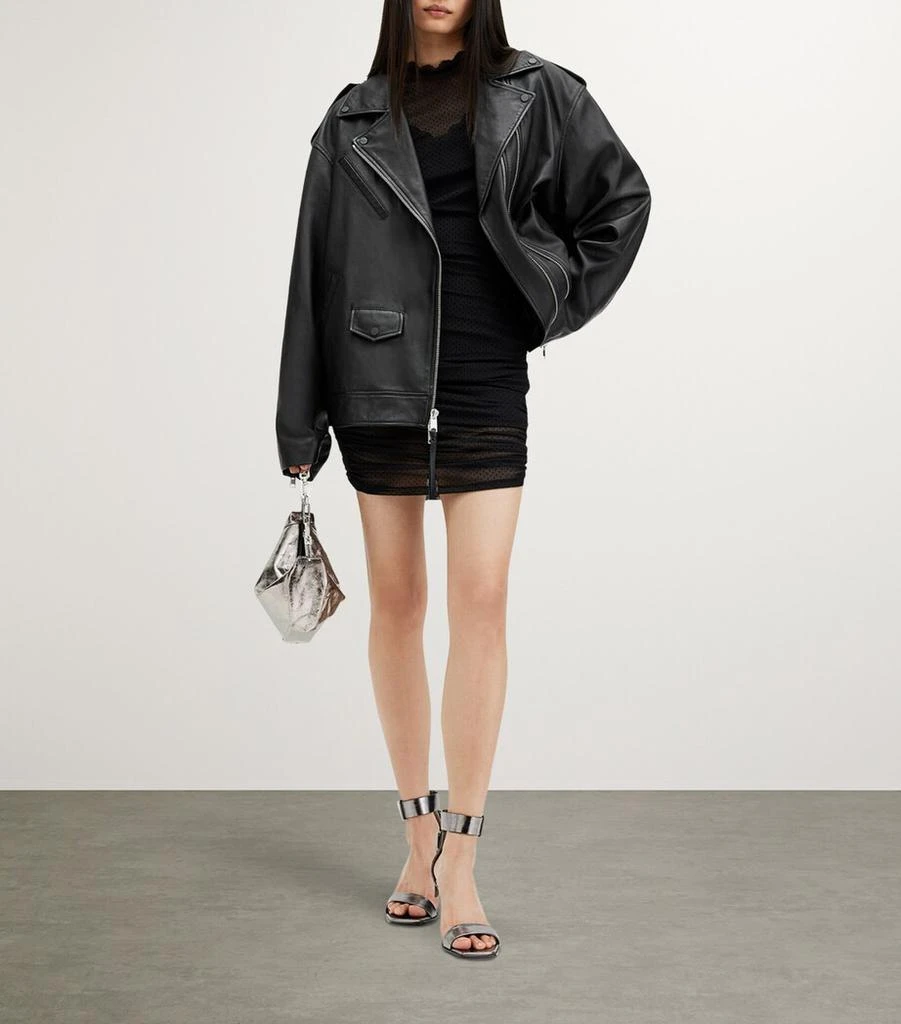 ALL SAINTS Leather Daylen Biker Jacket 3