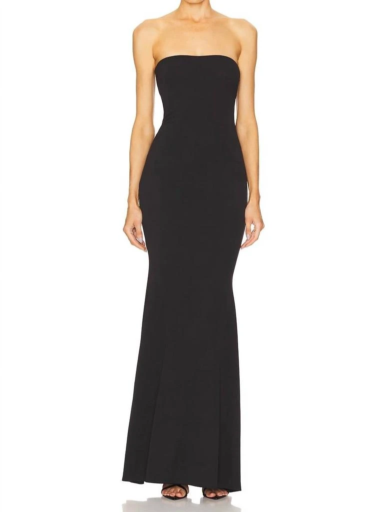 Katie May Mary Kate Gown Strapless Maxi Dress In Black