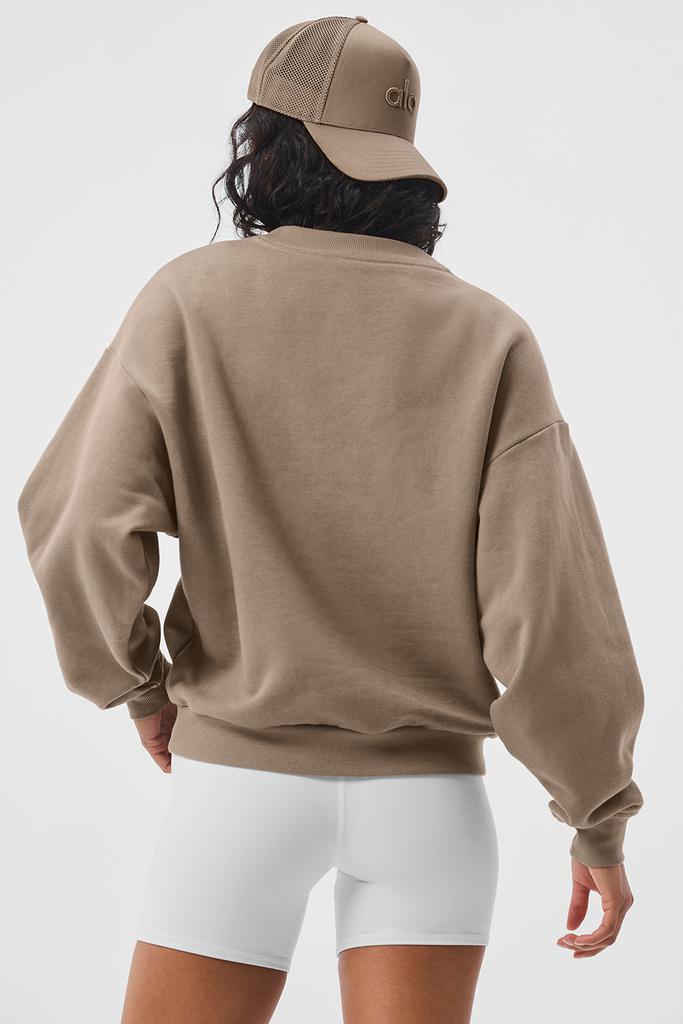 Alo Accolade Crew Neck Pullover - Gravel