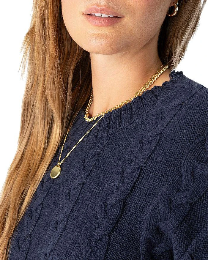 Sanctuary The Cable Crewneck Cable Knit Sweater 8