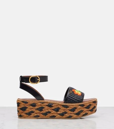 Valentino Bribri raffia espadrille wedges 4