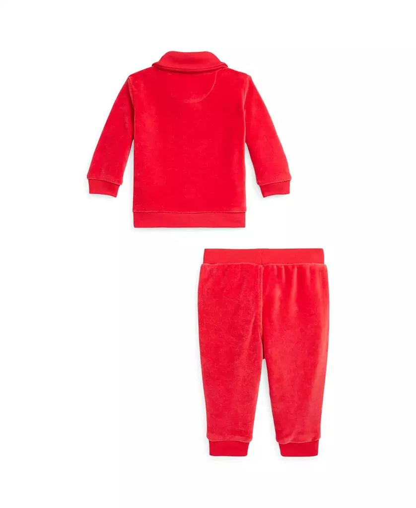 Ralph Lauren Baby Boys Velour Pullover and Pants, 2 Piece Set 2