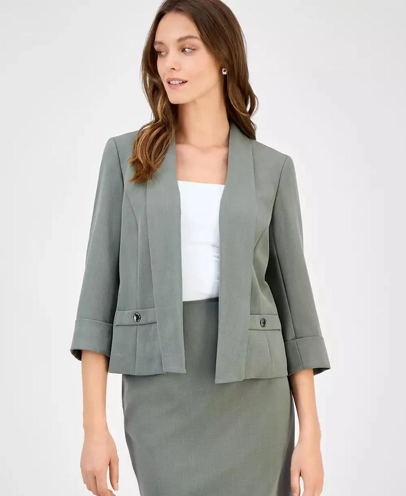 Kasper Women's 3/4-Sleeve Shawl-Collar Blazer, Regular & Petite 1