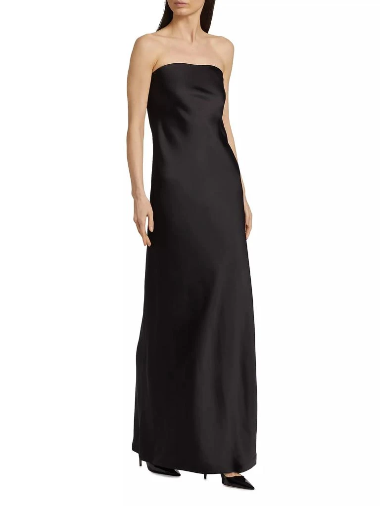 Norma Kamali Satin Bias Strapless Gown 2