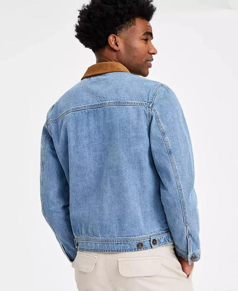 Sun + Stone Men's Goldrush Regular-Fit Full-Zip Trucker Jacket with Corduroy Collar, Exclusively at Macy's 4