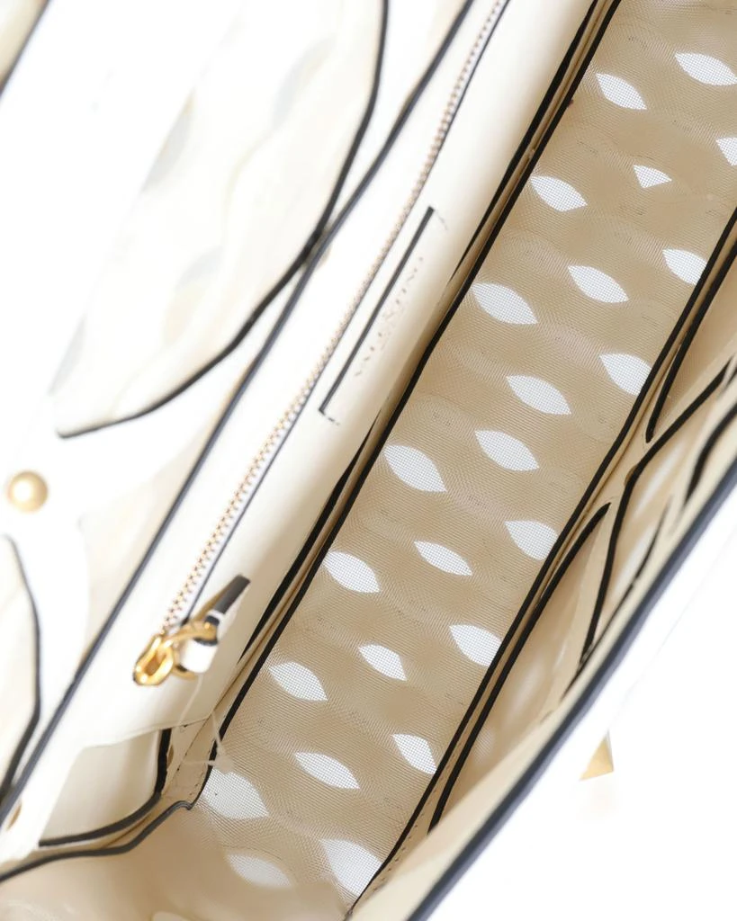 Mario Valentino Valentino Ivory Nappa Leather Large Roman Stud Shoulder Bag 5