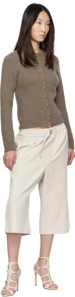 Magda Butrym Beige Classic Round-Neck Cardigan 4