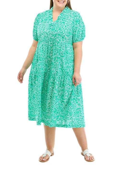 Ivy Plus Size Printed Midi Ruffle Neck Dress On Sale Now with Up to 70% Off | Discover Exclusive Deals & Savings at BeyondStyle Authentic Crown & Ivy Women|Dresses | Ivy Plus Size Printed Midi Ruffle Neck Dress On Sale Now with Up to 70% Off | Discover Exclusive Deals & Savings at BeyondStyle Authentic Crown & Ivy Women|Dresses |