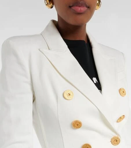 Balmain Double-breasted denim blazer 5