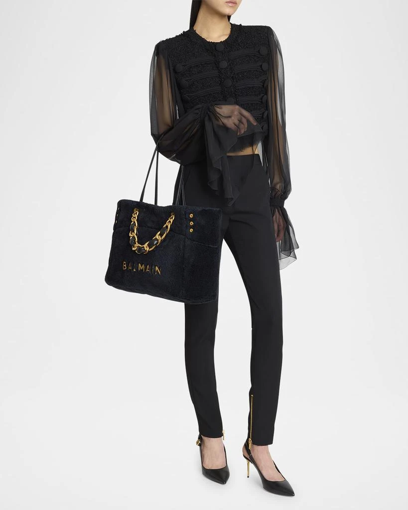 Balmain 1945 Soft Tote Bag in Terry Cloth 5