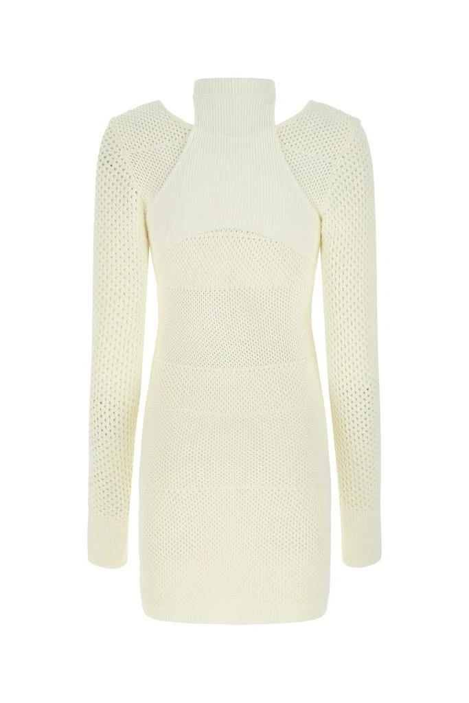 ANDREA ADAMO Ivory stretch viscose blend dress 1