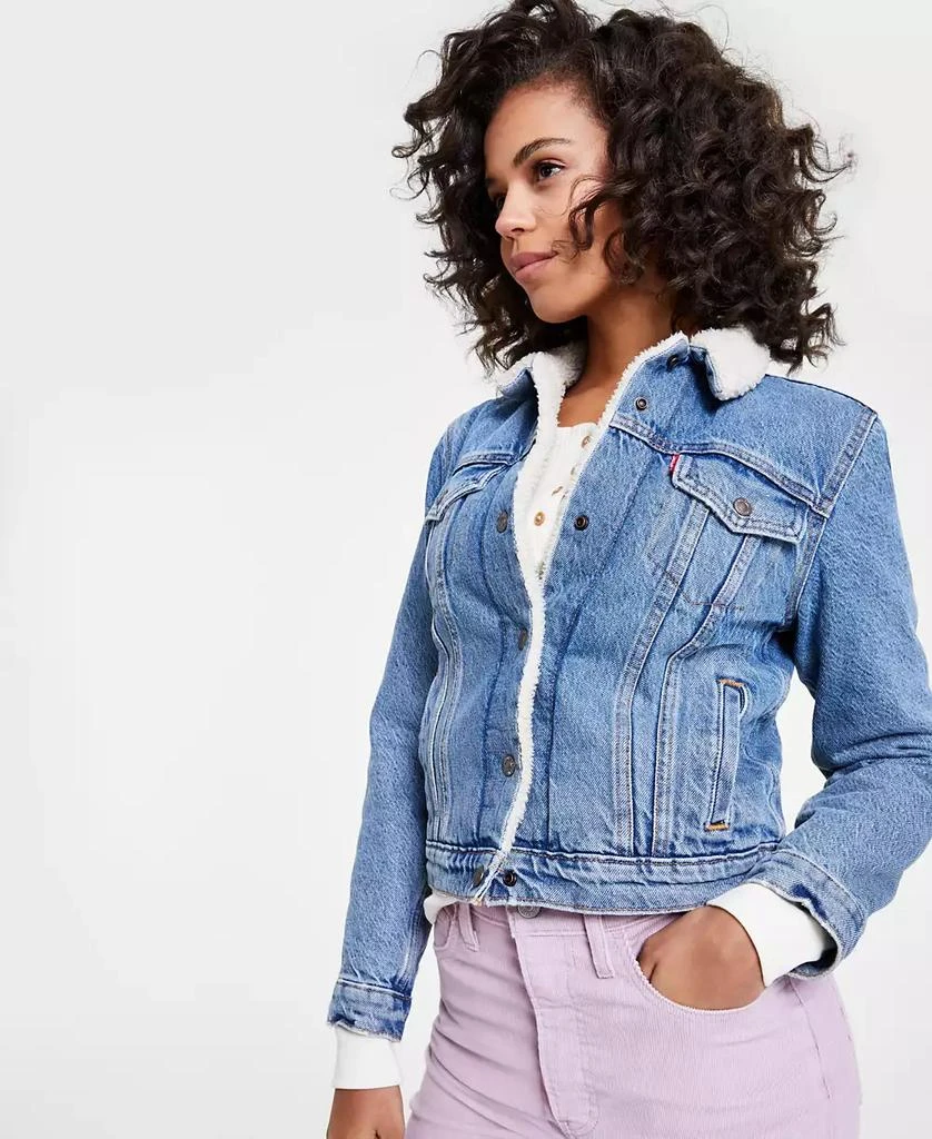 Levi's Women's Original Denim Trucker with Sherpa Lining 3