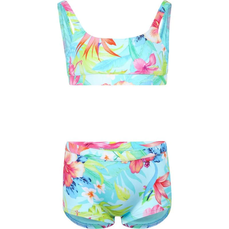 BANANA MOON Tropical flowers bikini in light blue 1