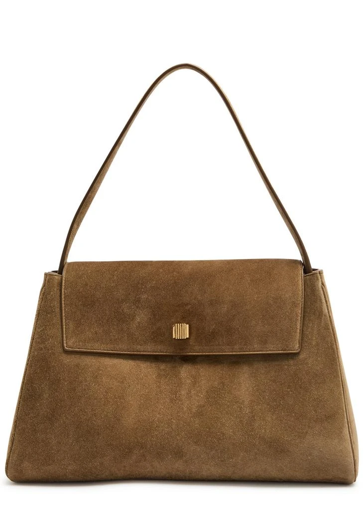 Khaite Audrey suede top handle bag 1