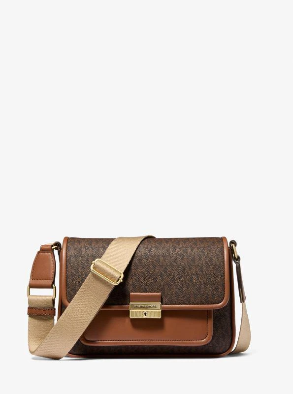 Michael Kors Bradshaw Medium Signature Logo Messenger Bag 1