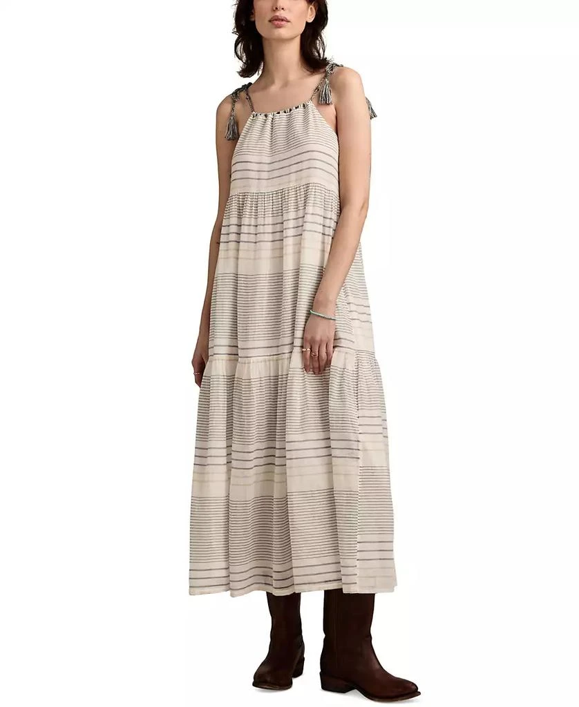 Lucky Brand Women's Striped Cotton Tiered Maxi Dress - Dresses & Skirts -  Free Shipping - BeyondStyle
