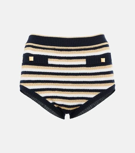 Valentino Roman Stud striped wool shorts 1