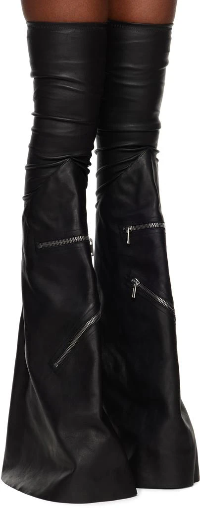 Rick Owens Black Cargoflares Tall Boots 4