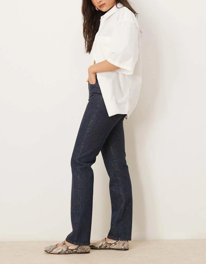 ASOS ASOS DESIGN 90s straight jean with glitter in blue 3