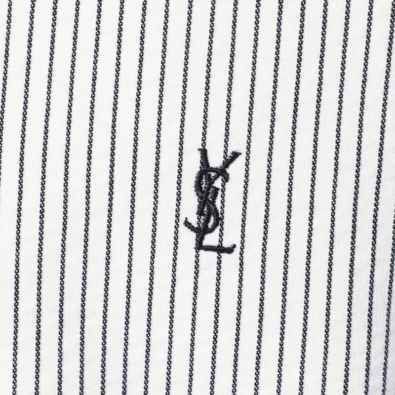 Yves Saint Laurent Cassandre black/white pinstripe shirt 4