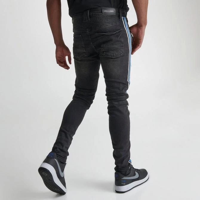 SONNETI Men's Supply & Demand Side Stripe Denim Jeans 7