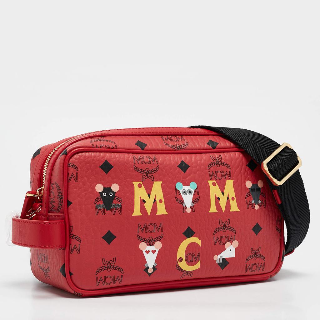 MCM Red Visetos Coated Canvas and Leather 'Year Of The Mouse