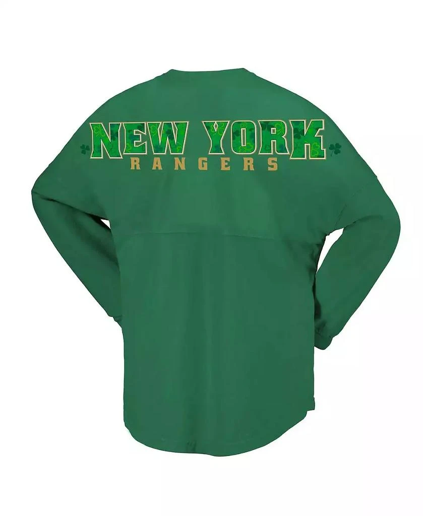 Fanatics Women's Kelly New York Rangers St. Patrick's Day Spirit Jersey T-Shirt 3