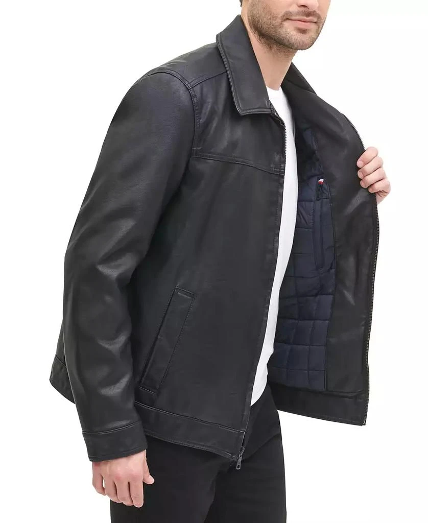 Tommy Hilfiger Men's Faux Leather Laydown Collar Jacket 3