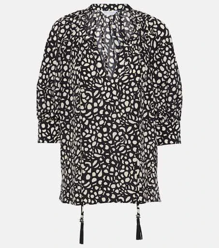 Max Mara Emy printed silk twill blouse 1