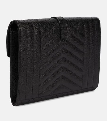 Yves Saint Laurent Envelope matelassé leather clutch 4