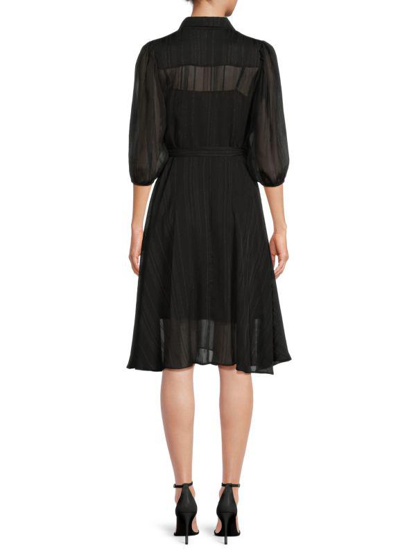 Nannette Pintuck Striped Midi Dress