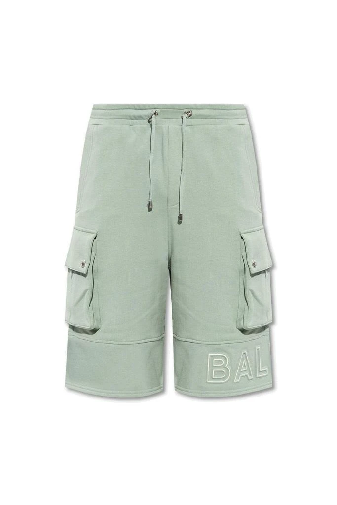 Balmain Balmain Logo Detailed Drawstring Cargo Shorts 1