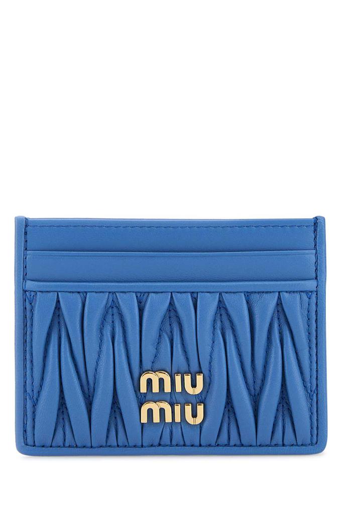 【MIU MIU】MATELASSE CARD WALLET Miu Miu Miu Miu Matelassé Zipped Card Holder - Bags