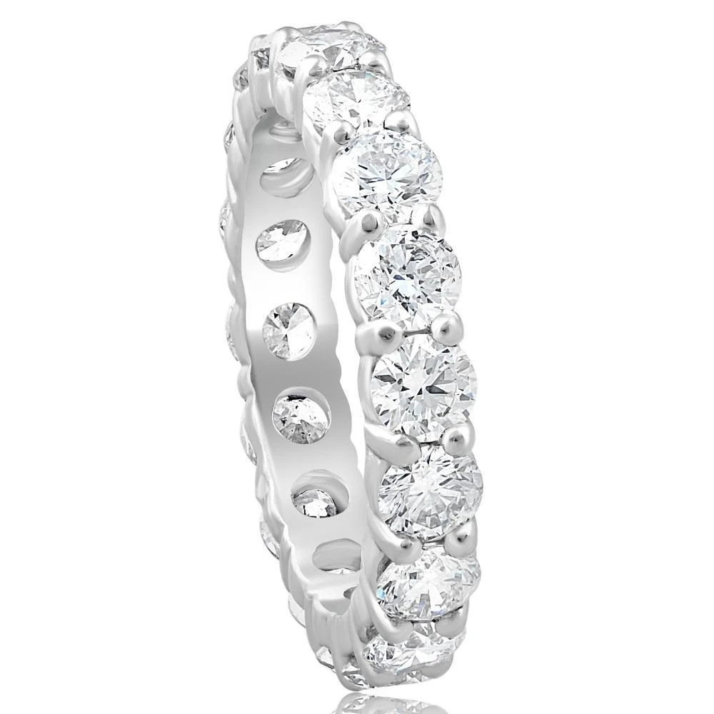 Pompeii3 Platinum 3Ct Diamond Eternity Wedding Ring Lab Grown 2