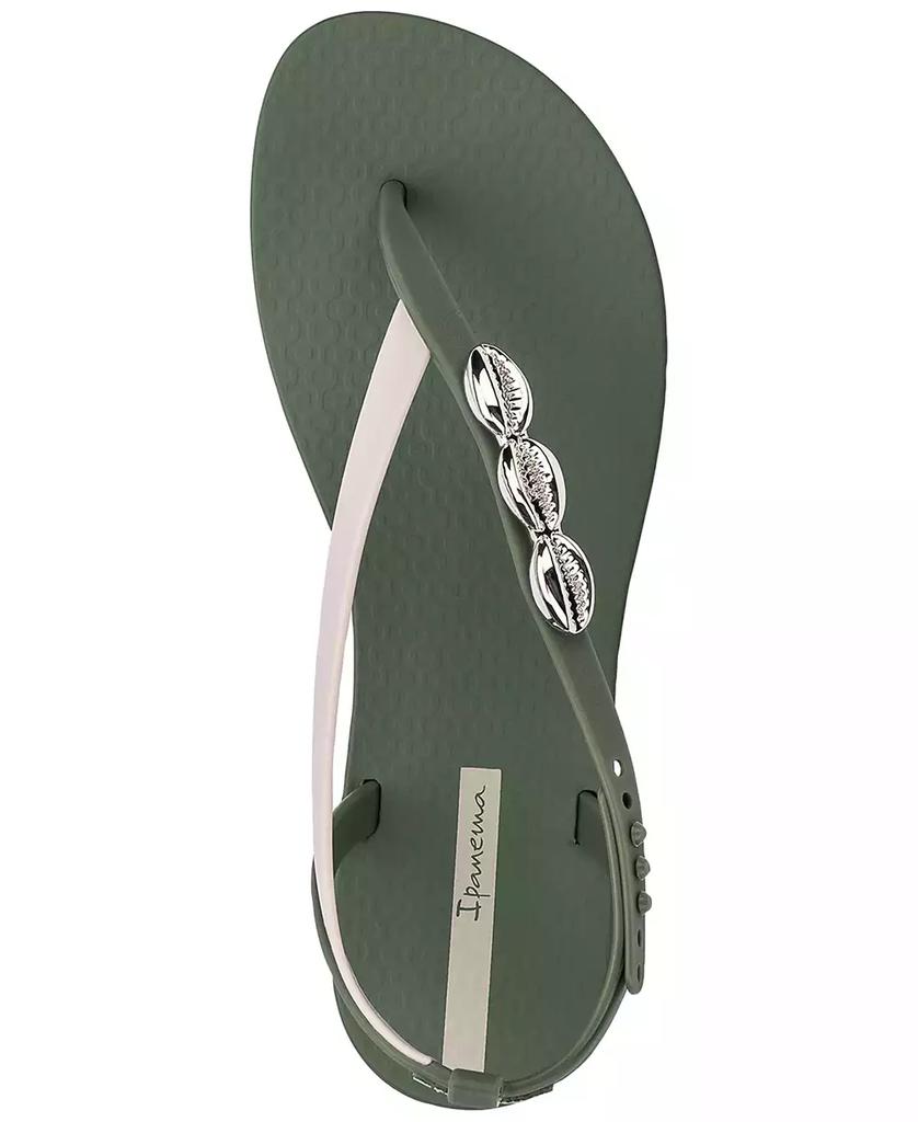 Ipanema Salty II Metallic Shell Detail Thong Sandals