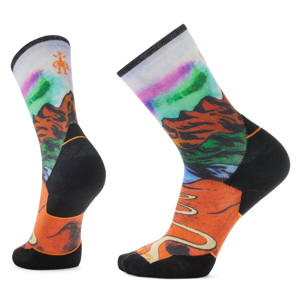 SmartWool Trail Run Targeted Cushion Singletrack Print Crew Socks
