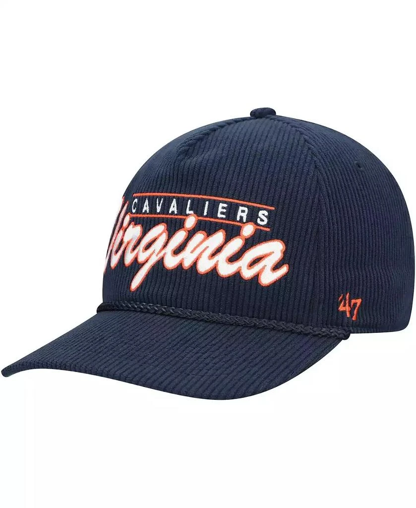 47 Brand Men's Navy Virginia Cavaliers Gridiron Double Header Hitch Adjustable Hat 3