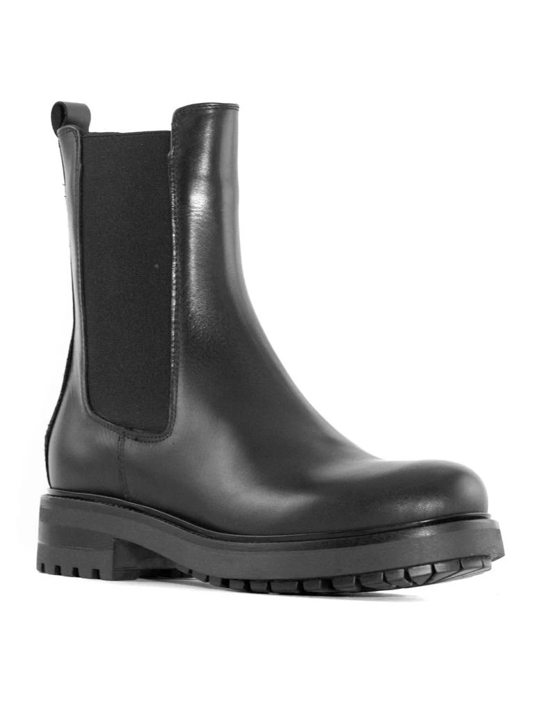 Julie Dee Black Leather Ankle Boot 2