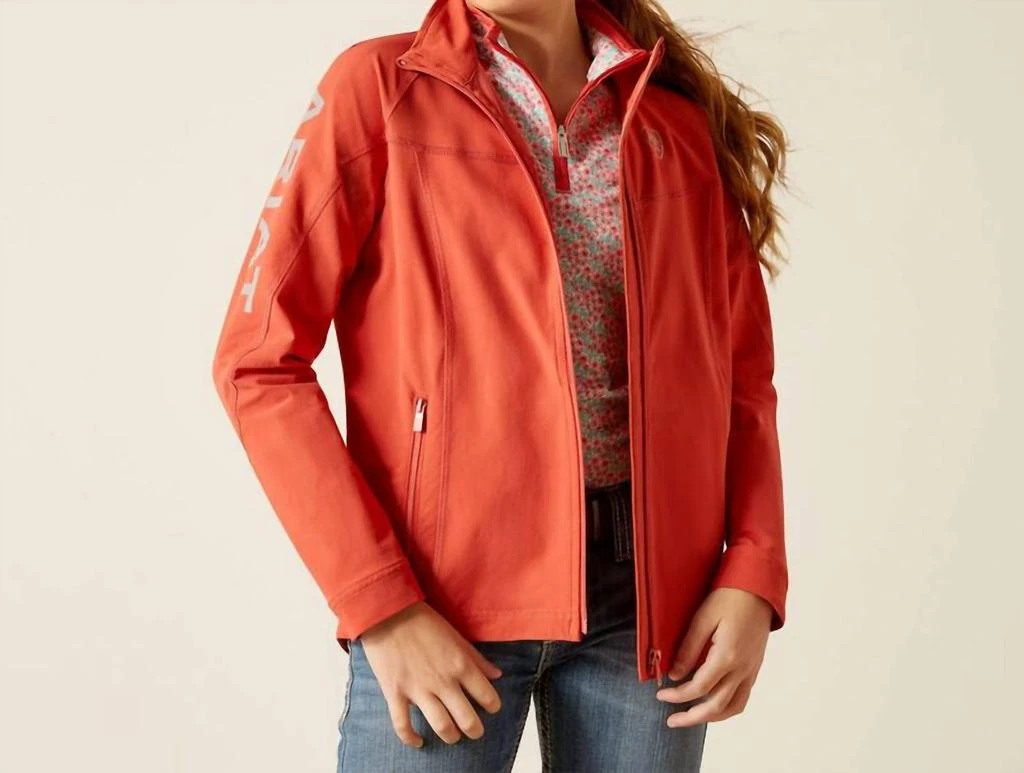 Ariat Girl
s Agile Softshell Waterproof Jacket In Baked Apple