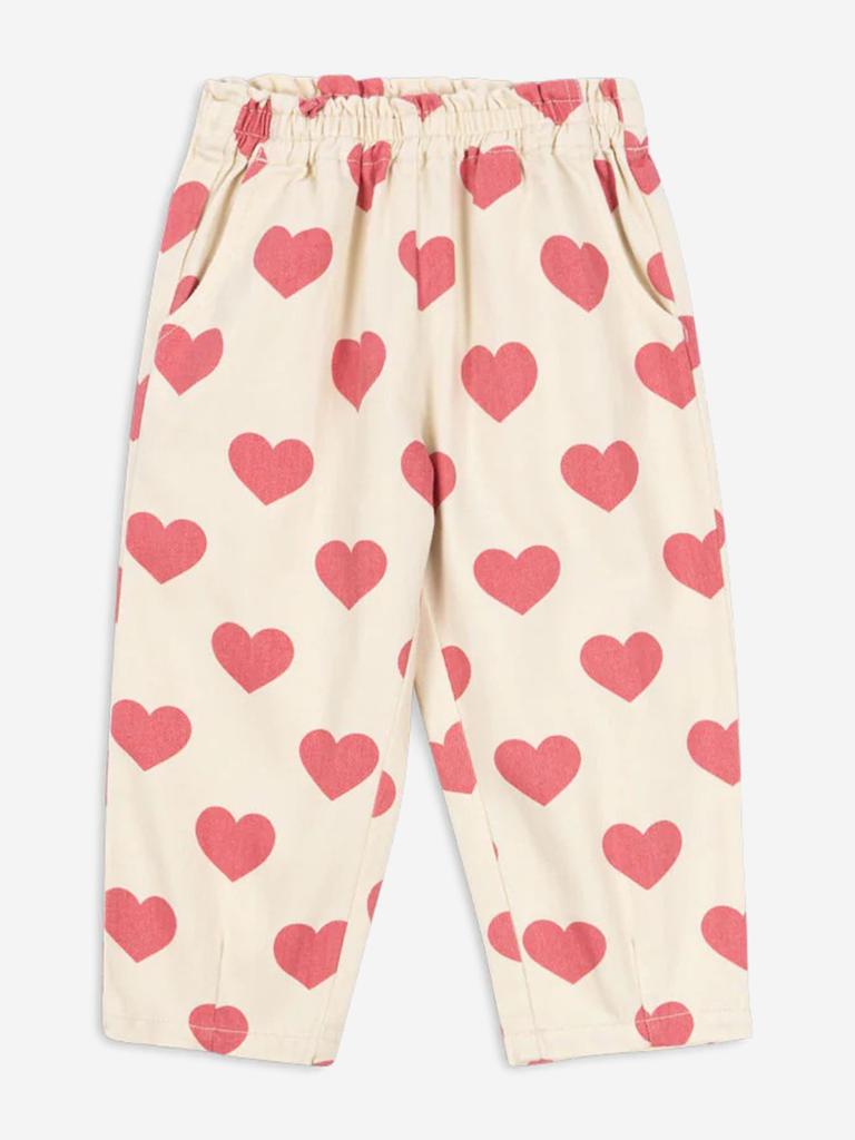 Konges Slojd Girls Hearts Magot Frill Pants in Ivory