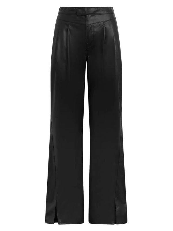 Hudson Rosie Faux Leather Wide Leg Pants 4