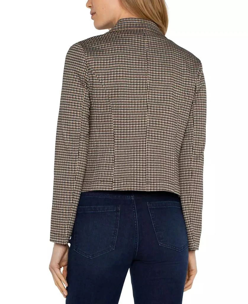 Liverpool Liverpool Women's Plaid Knit Open-Front Blazer 2