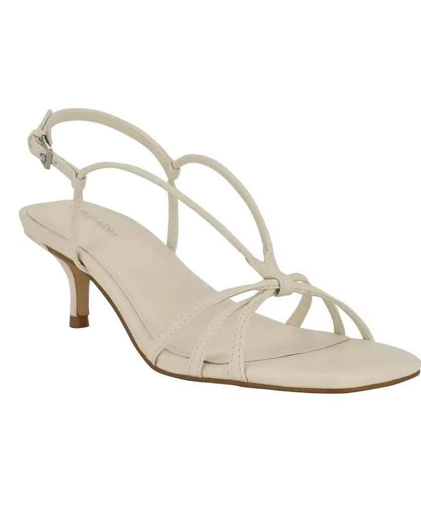 Calvin Klein Women's Poeta Kitten Heel Strappy Dress Sandals 1