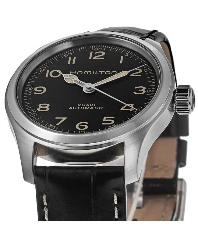 Hamilton Hamilton Khaki Field Murph 38mm Automatic Black Dial Leather Strap Men's Watch H70405730 2