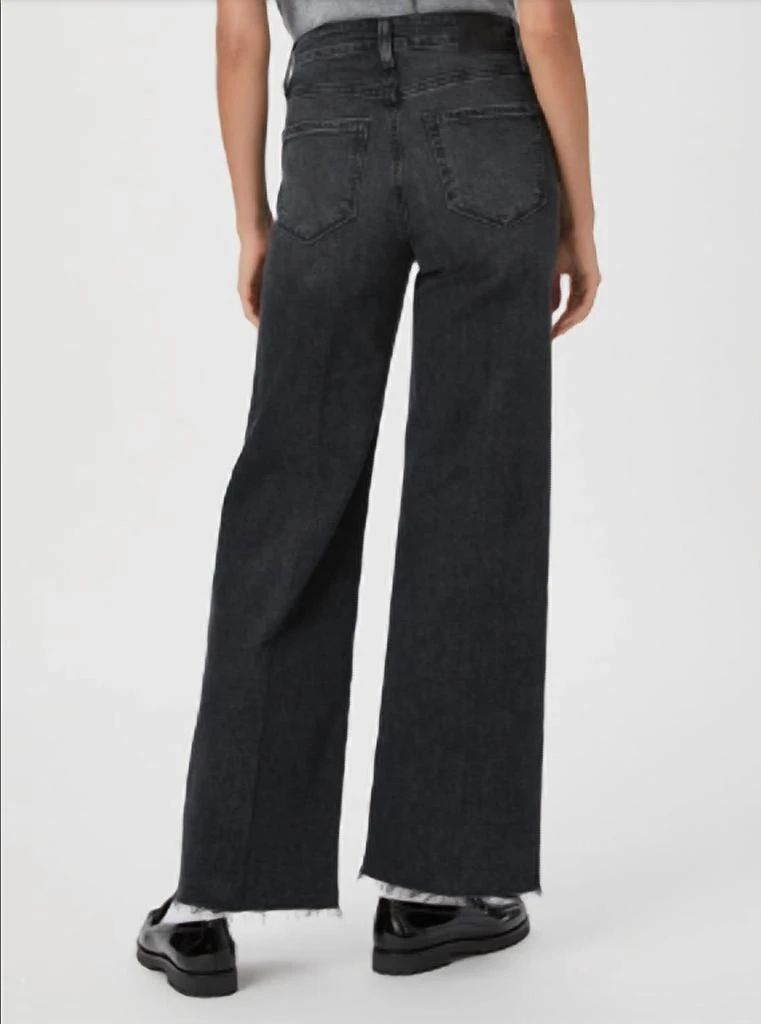 Paige Anessa 31" Wide Leg Jean In Viper Black Distressed 3