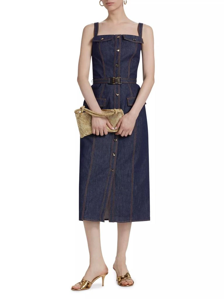 Nicholas the Label Shea Denim Button-Front Midi-Dress 2
