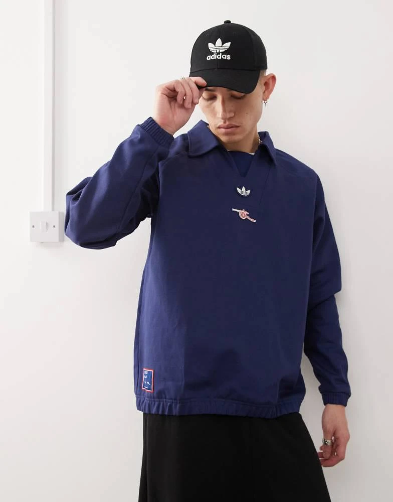 Adidas adidas Originals Arsenal Terrace Icons Drill Top in blue 2