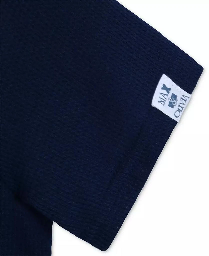 Max & Olivia Big Boys Waffle Thermal Top & Shorts Pajama Set 3